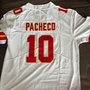 Isiah Pacheco Kansas City Chiefs White Jersey Mens Size Large and XL